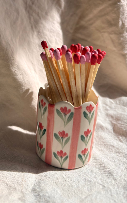 Florrie & Wren - Ceramic Match Pot and Matches