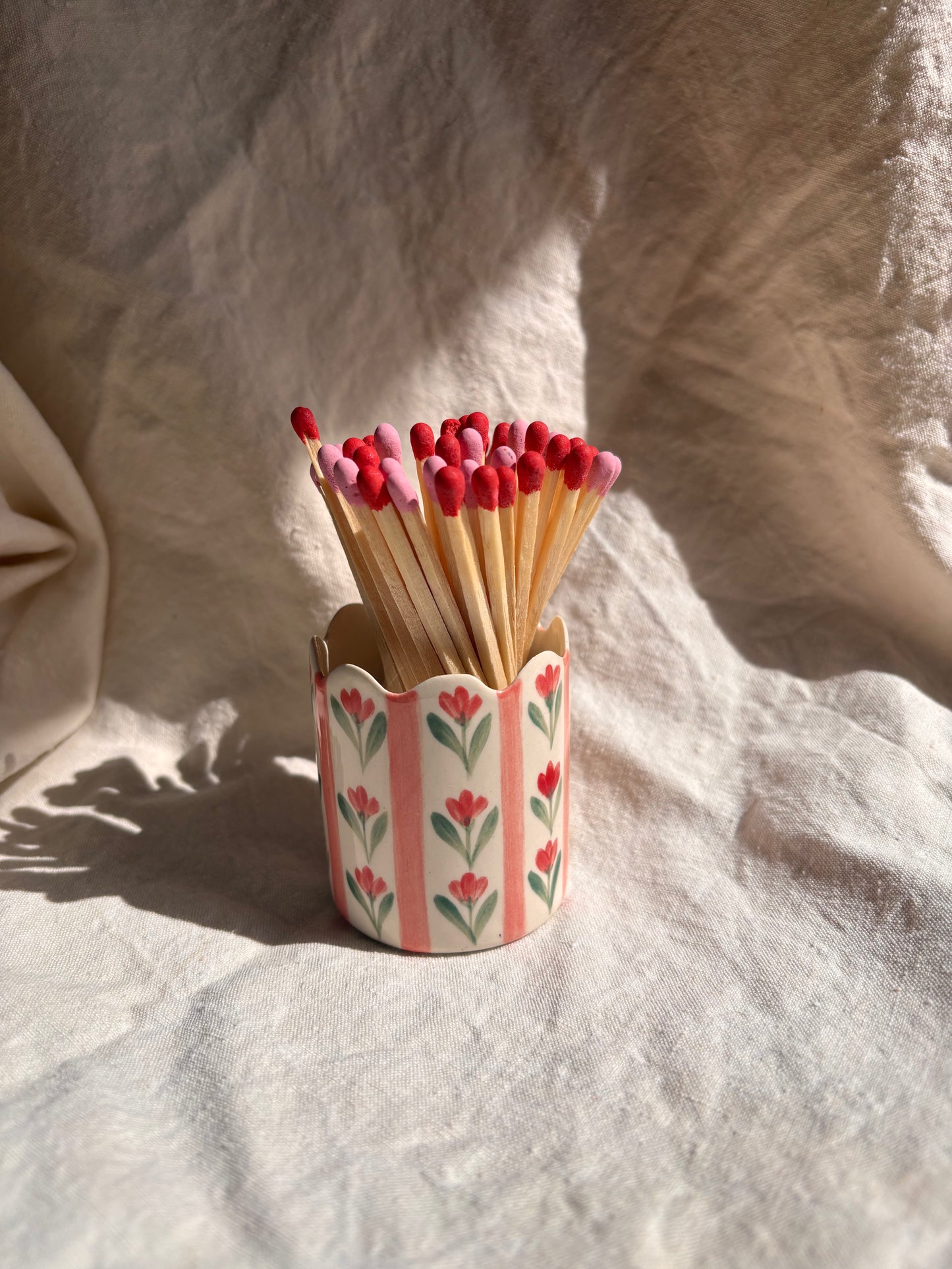 Florrie & Wren - Ceramic Match Pot and Matches