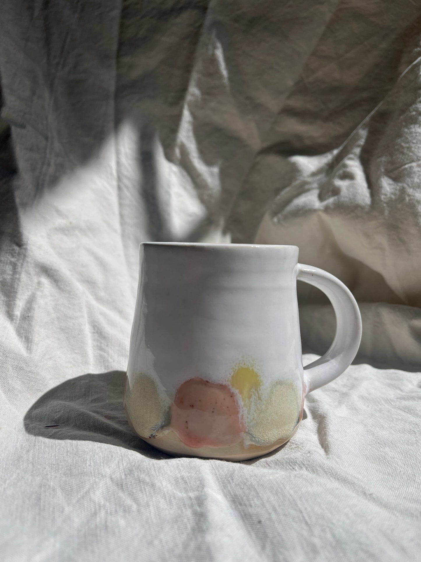 Emily Conroy Ceramics - Pink, Yellow & Blue Coffee Mug