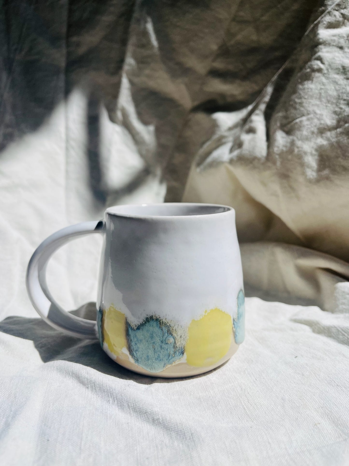 Emily Conroy Ceramics - Pink, Yellow & Blue Coffee Mug