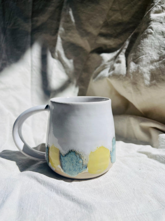 Emily Conroy Ceramics - Pink, Yellow & Blue Coffee Mug