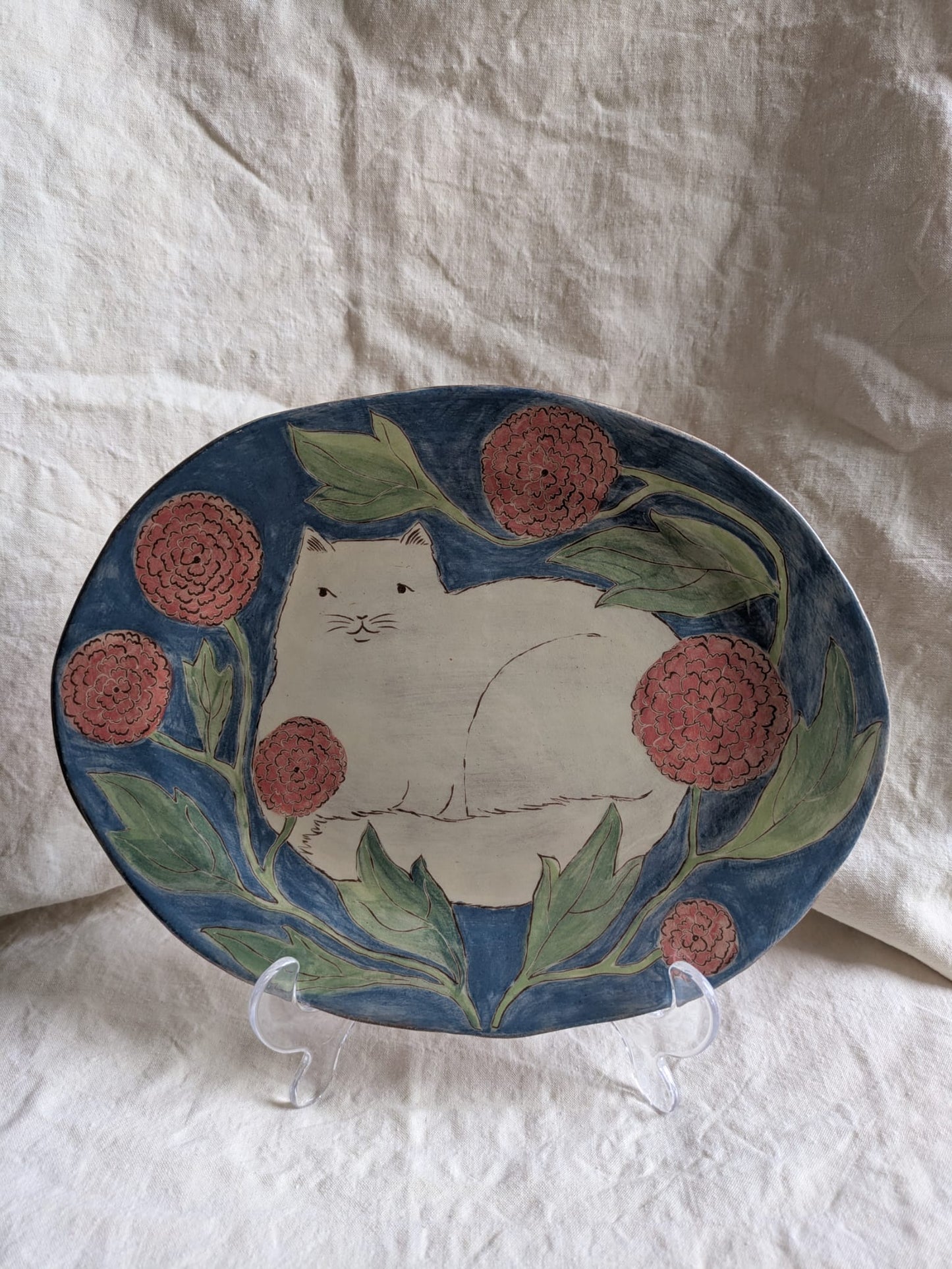 Louise Hick - Large Stoneware Serving Plate, Birds (Copy)