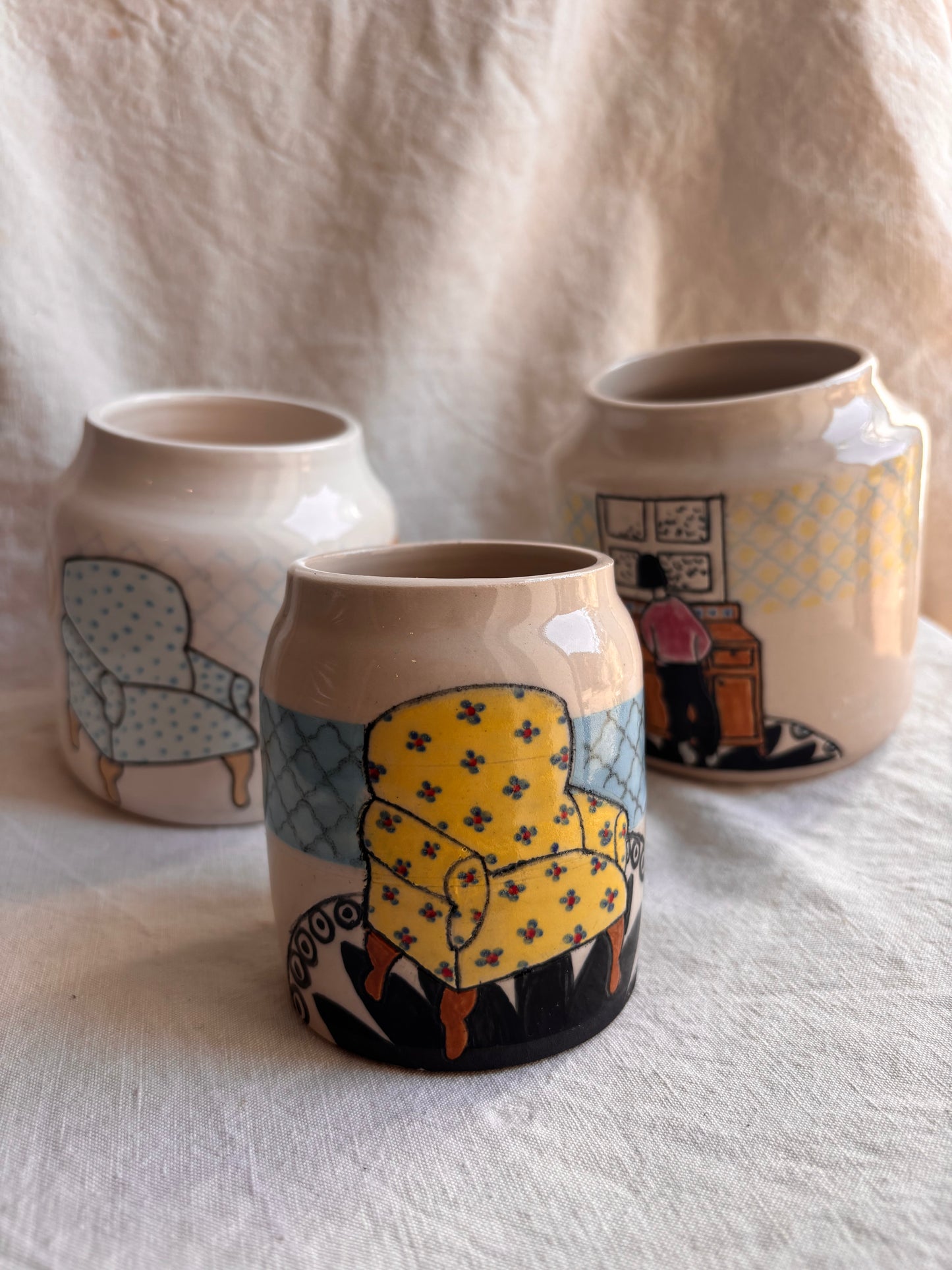 Emily Conroy Ceramics - Illustrated Pot