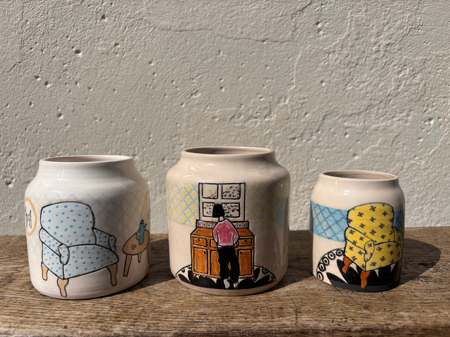 Emily Conroy Ceramics - Illustrated Pot