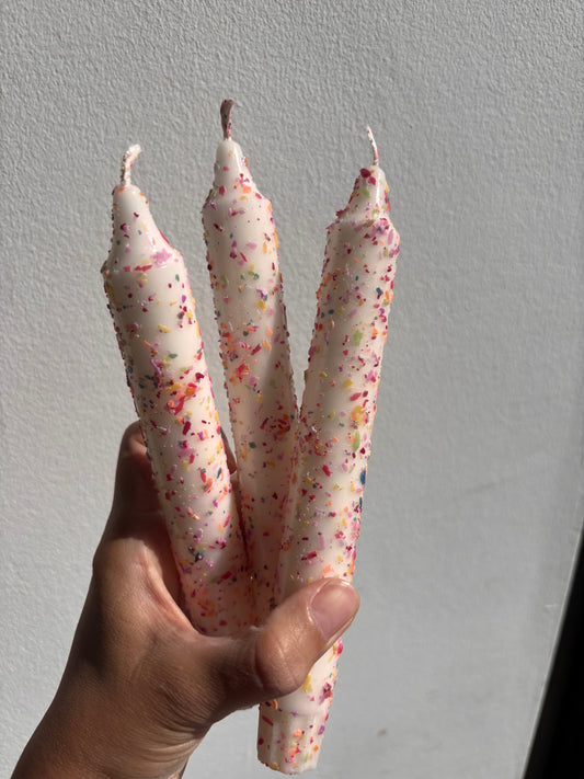 Florrie & Wren - Confetti Dinner Candle i