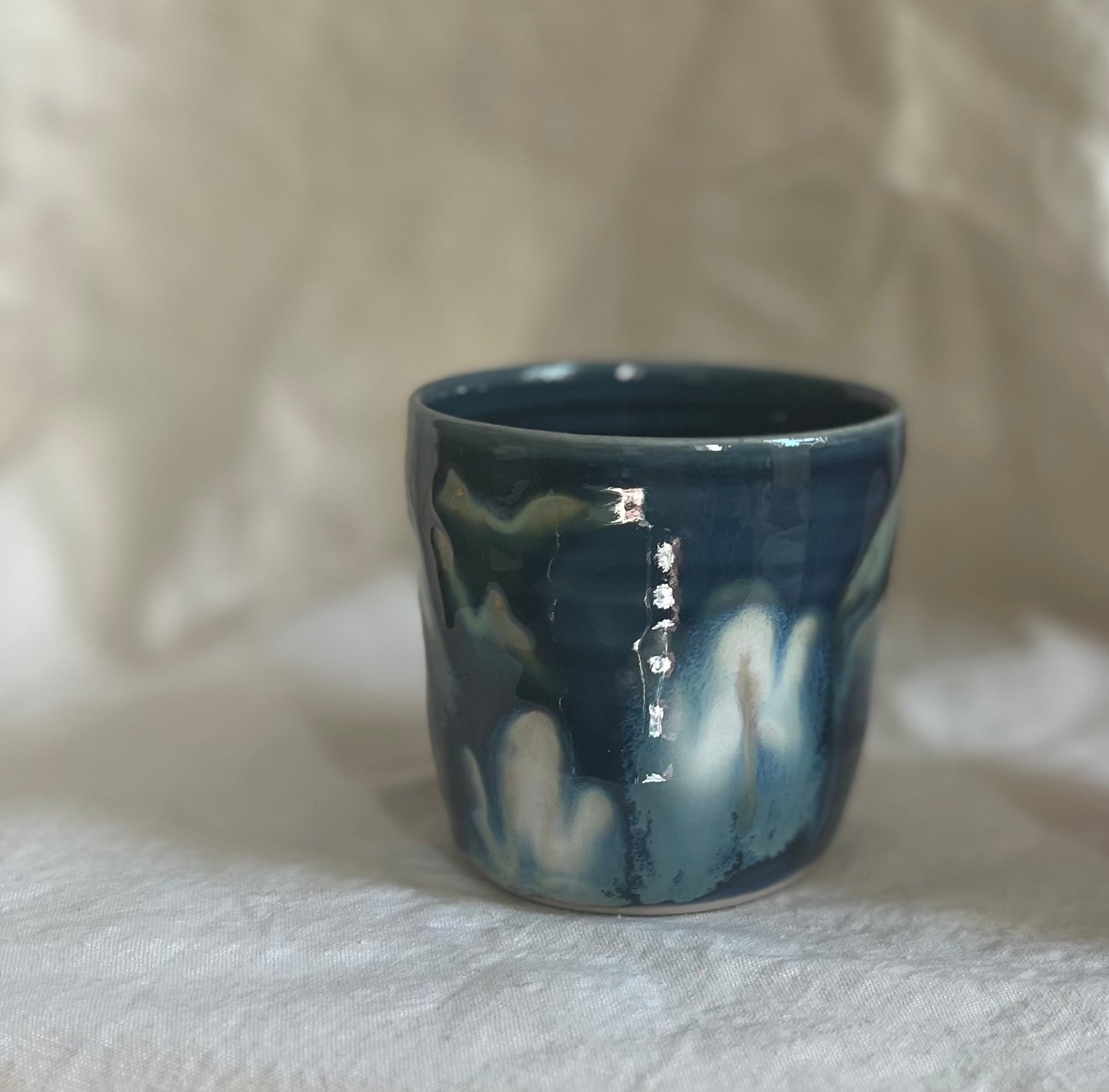 Ceramics by Kat  - Storm Honey Flowers Mug