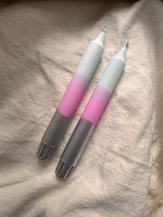 Florrie & Wren - Silver Dipped Dinner Candles