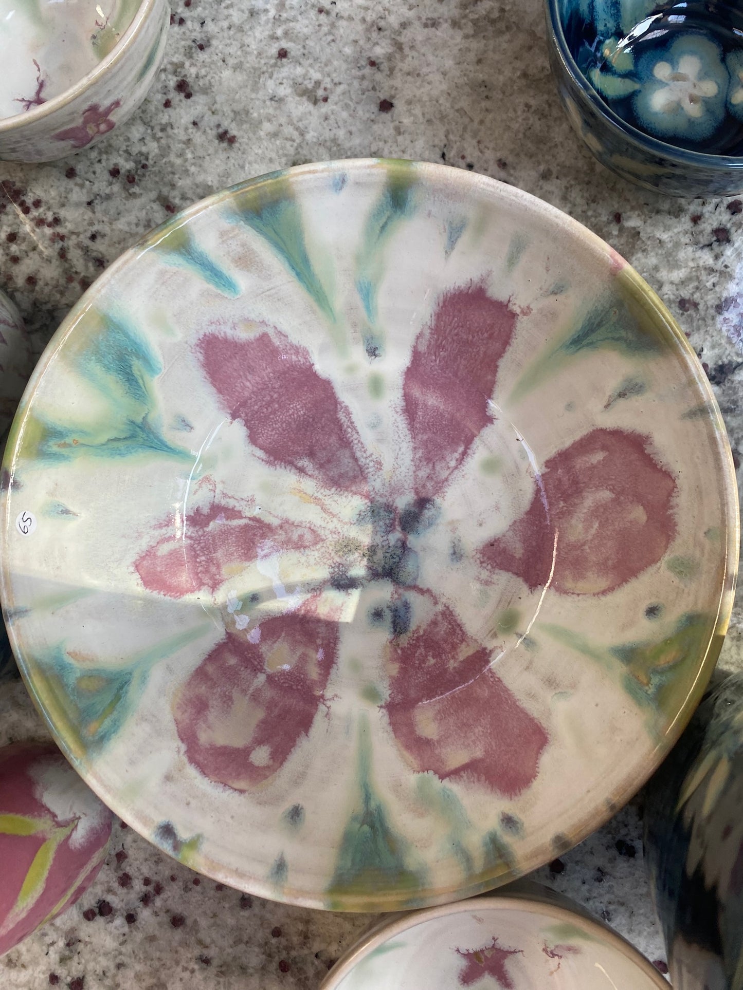 Ceramics by Kat - Large Flower Serving Bowl