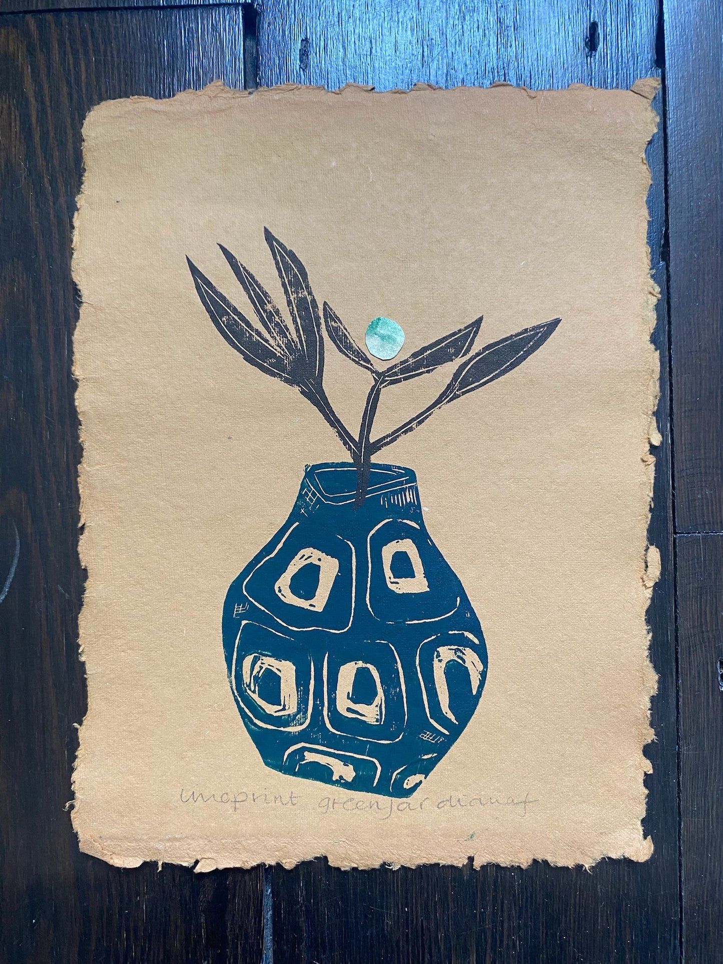 Diana Fitzpatrick - Original Artwork - Linoprint on Handmade Paper