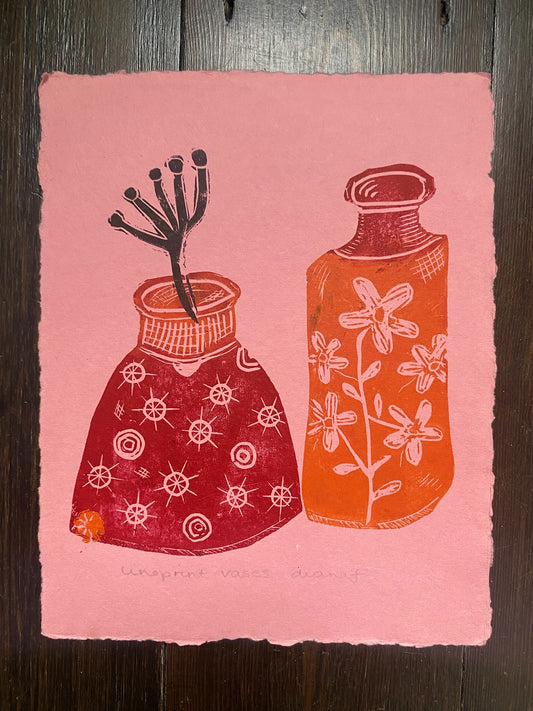 Diana Fitzpatrick - Original Artwork - Linoprint on Handmade Paper