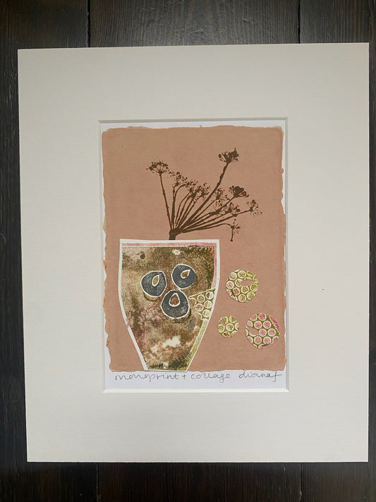 Diana Fitzpatrick - Monoprint and Collage Original Artwork (Unframed)