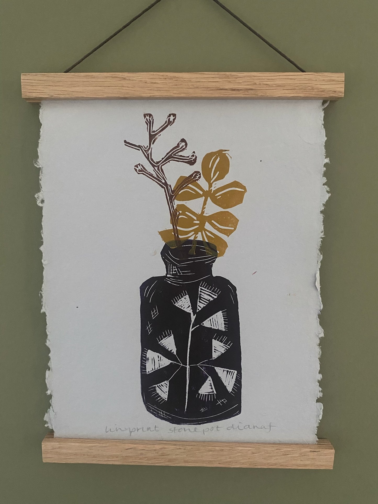 Diana Fitzpatrick - Original Artwork - Linoprint on Handmade Paper