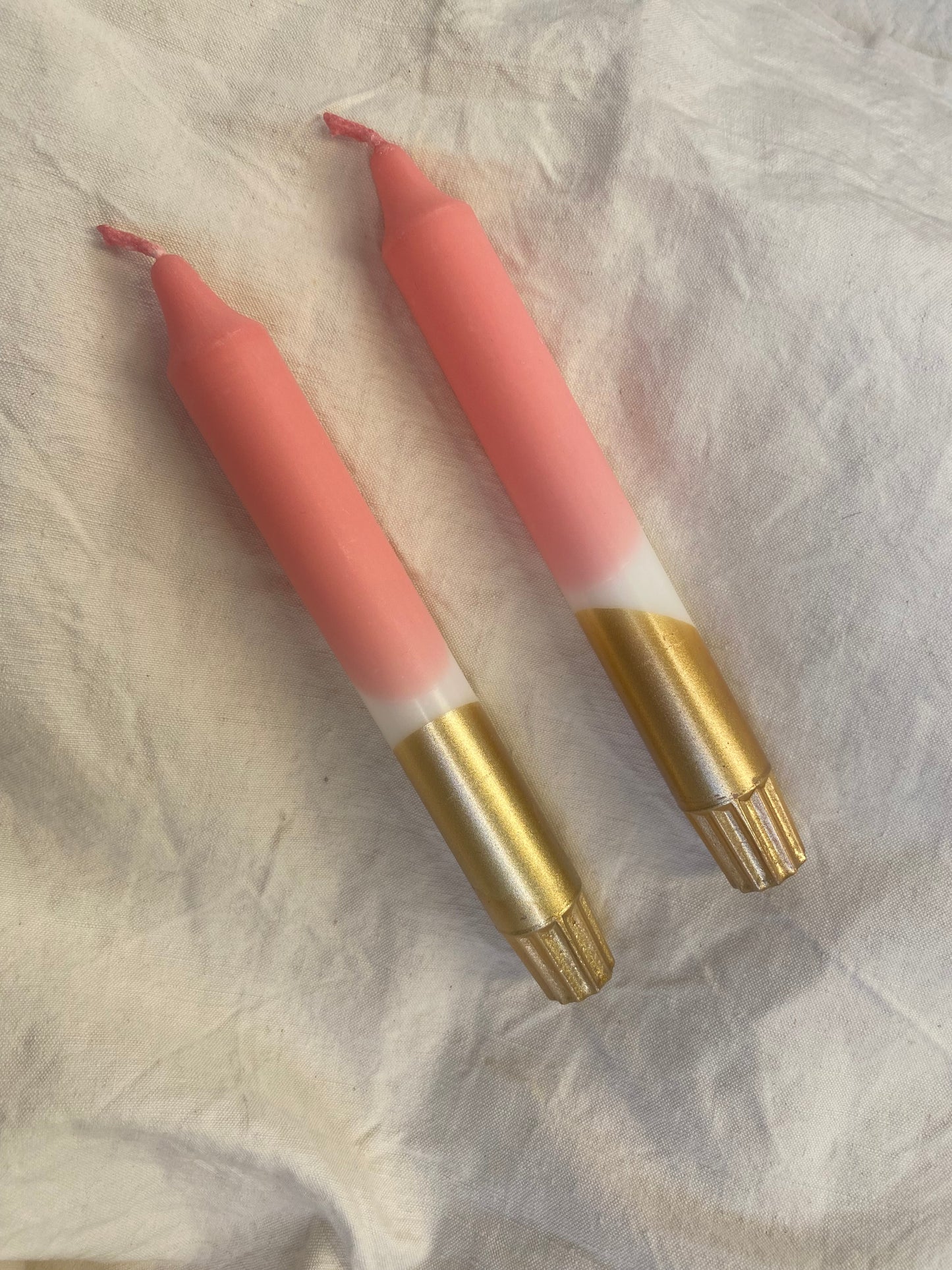 Florrie & Wren - Gold Dipped Dinner Candles