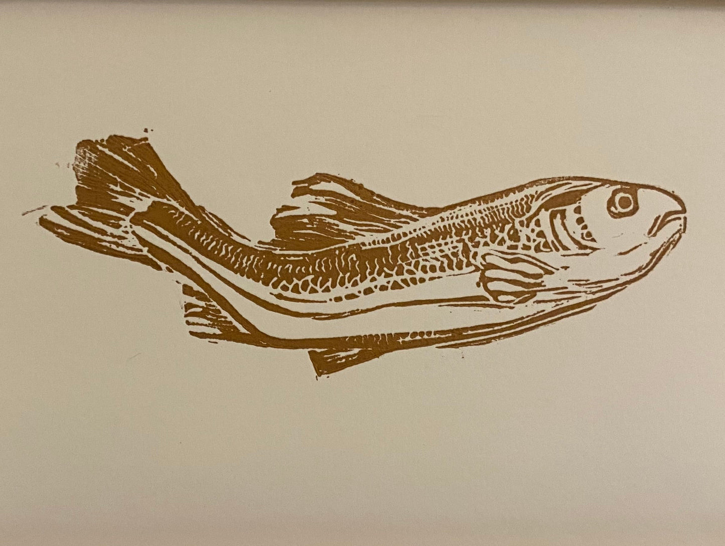 Wild North Linocut Print 'Fish'