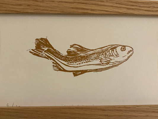 Wild North Linocut Print 'Fish'