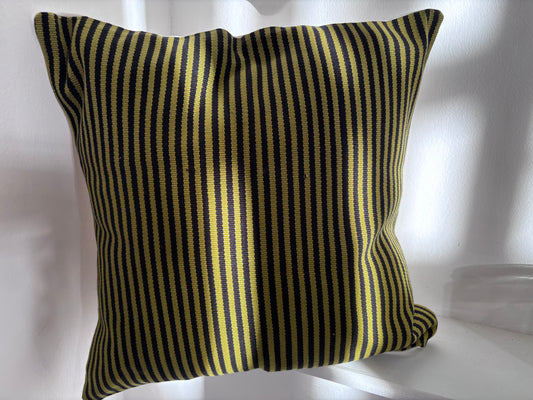 Senyu - Handwoven Cushion Cover - Green Striped