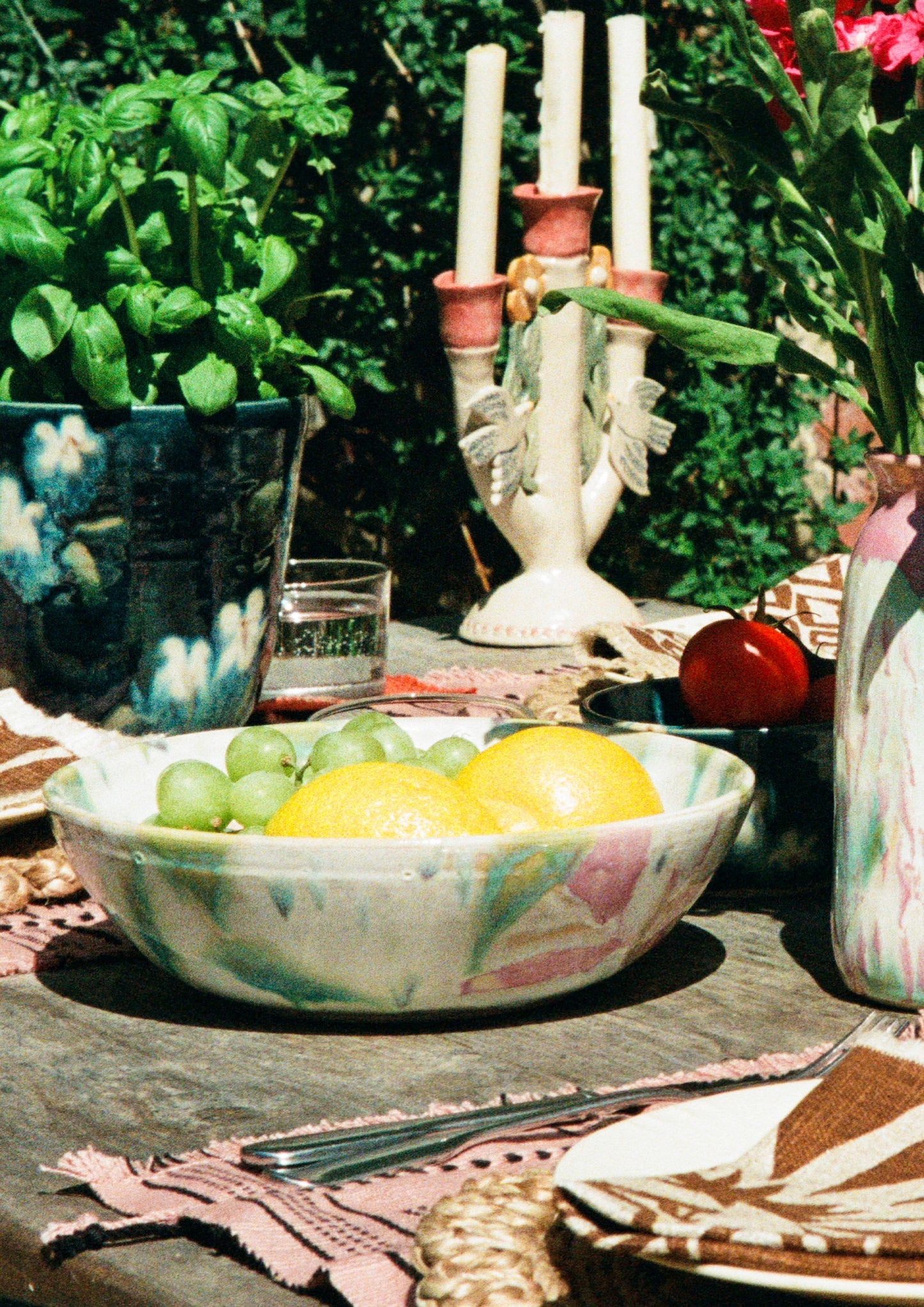 Ceramics by Kat - Large Flower Serving Bowl