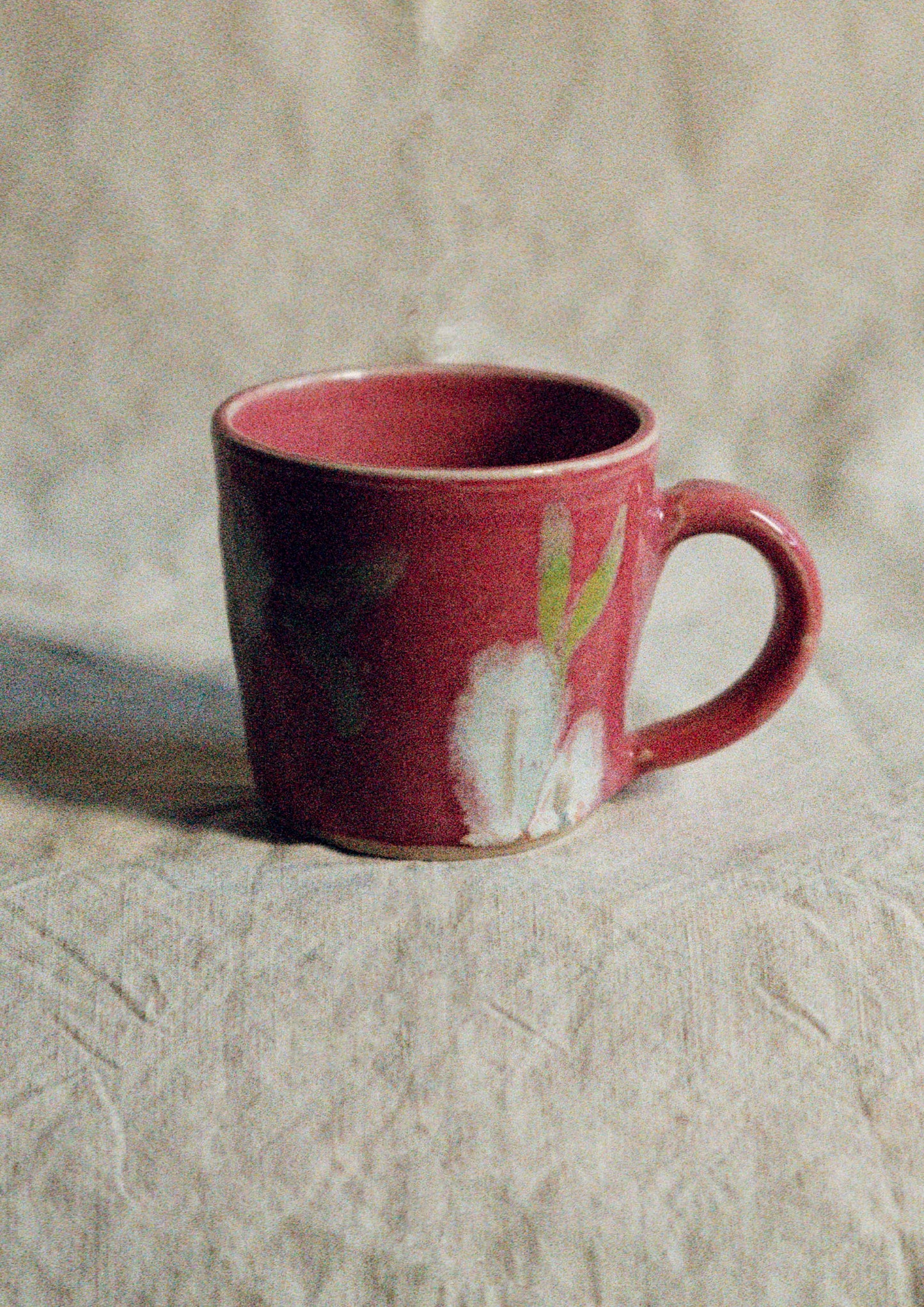 Ceramics by Kat - Pink Flower Mug