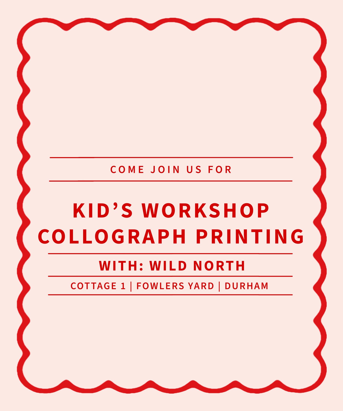 Summer Kids' Sessions - Collograph printing with Wild North - July 28th