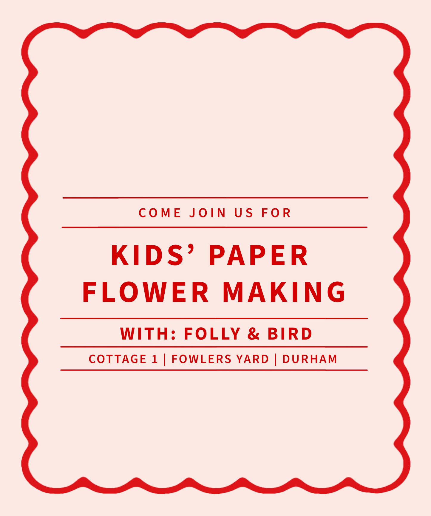 Paper Flower Making Workshop for Kids  - October 29