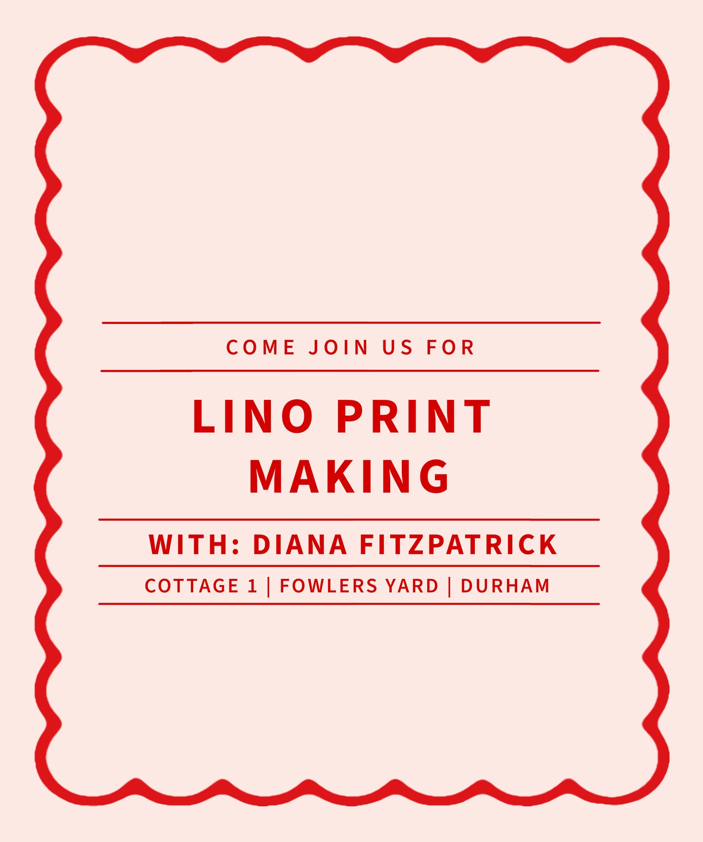 Lino print Making with Diana Fitzpatrick - February 28