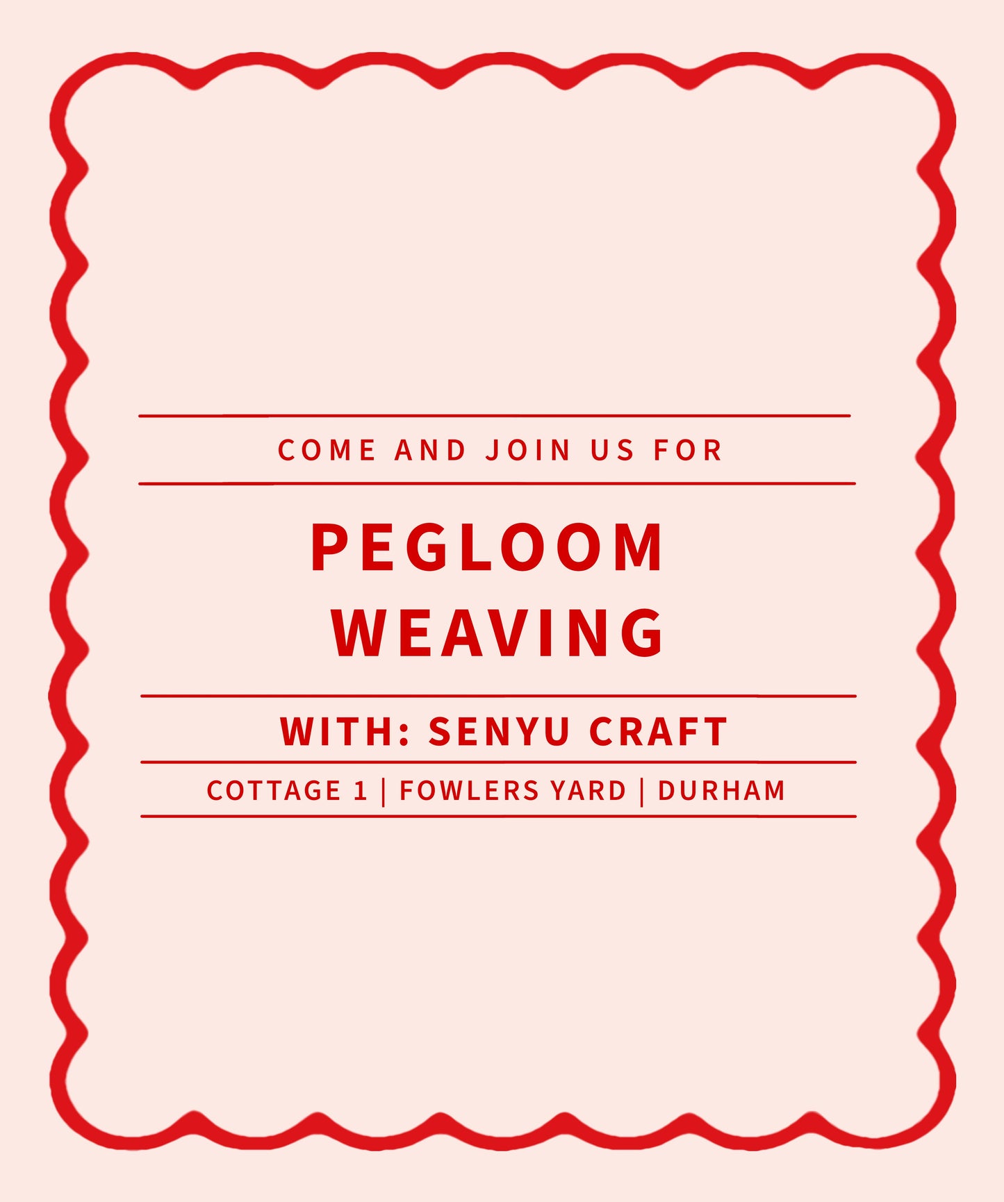 Peg loom Weaving with Senyu Craft - November 18