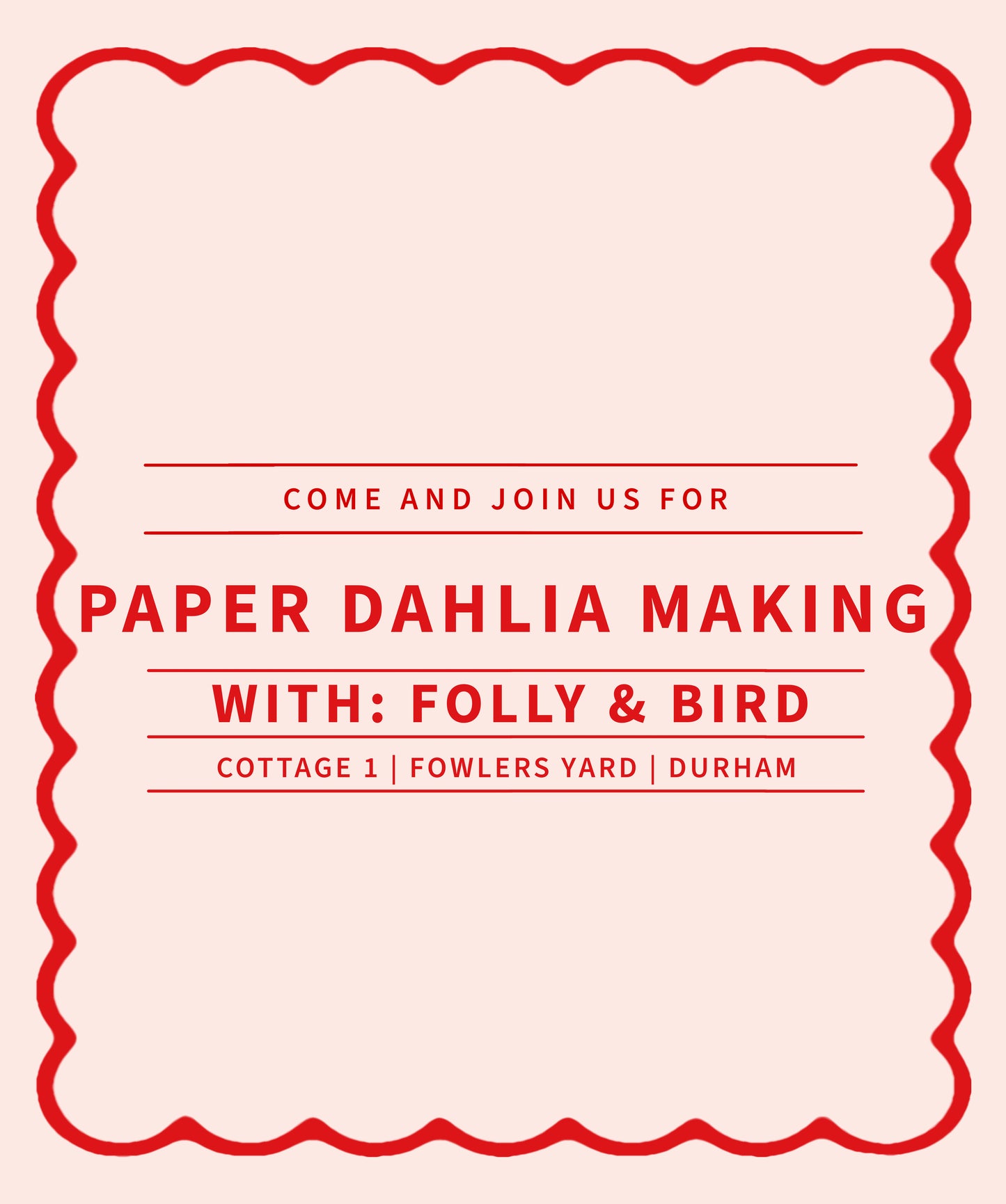 Paper Dahlia Workshop with Folly & Bird - November 16