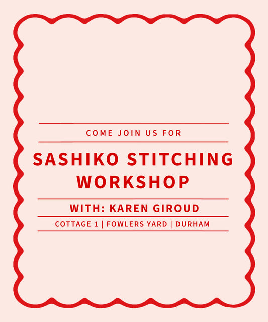Sashiko stitching workshop with Karen Giroud - May 14