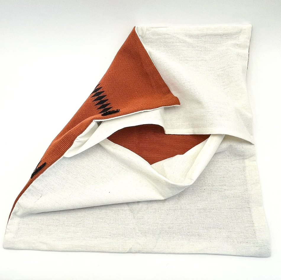 Senyu - Handwoven Cushion Cover - Rust