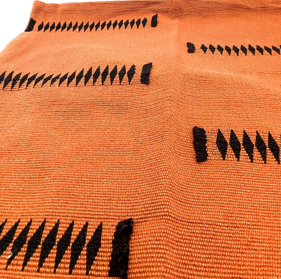 Senyu - Handwoven Cushion Cover - Rust