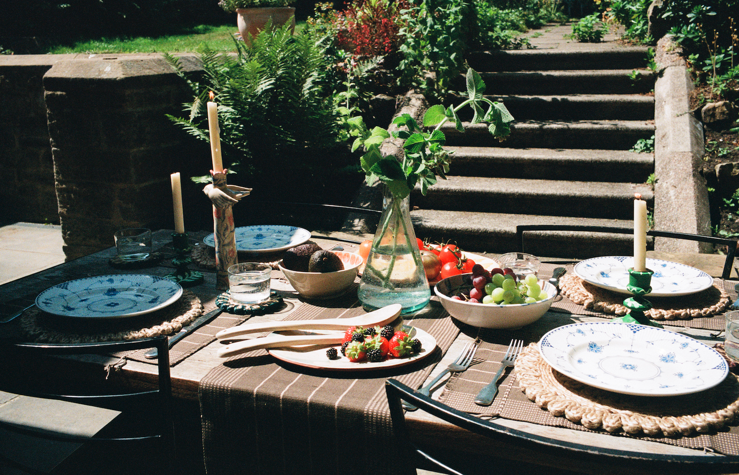 Senyu - Handwoven Table Runner - Beige & Khaki