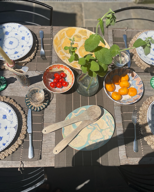 Senyu - Handwoven Placemats - Beige & Khaki