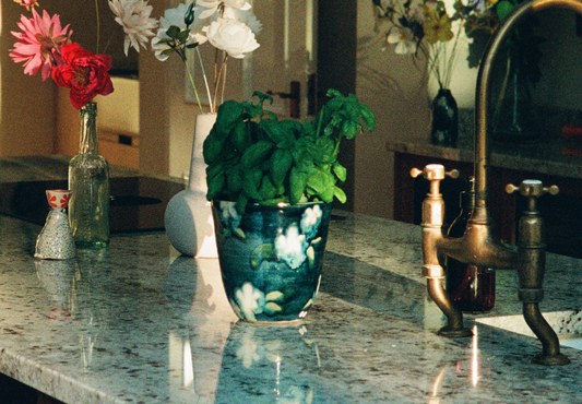 Ceramics by Kat - Large Storm Honey Planter