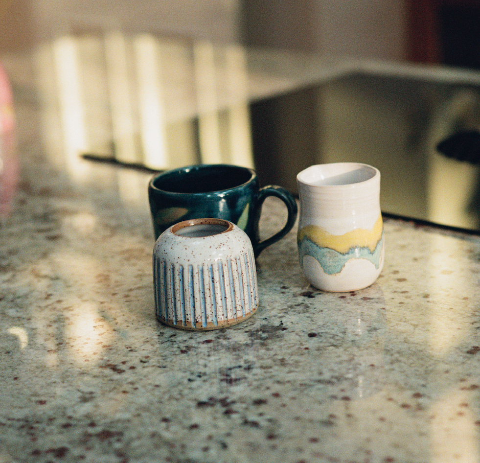 Emily Conroy Ceramics - Speckled Striped Pot