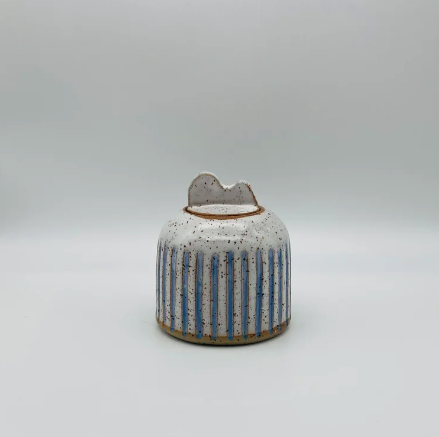 Emily Conroy Ceramics - Speckled Striped Pot