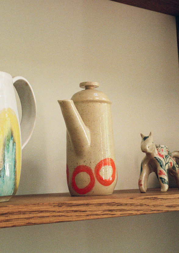 Emily Conroy Ceramics - Orange Circle Teapot