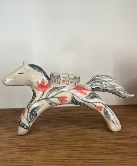 Louise Hick Ceramics - Horse Candlestick