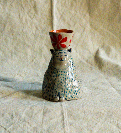 Louise Hick - Cat Candlestick