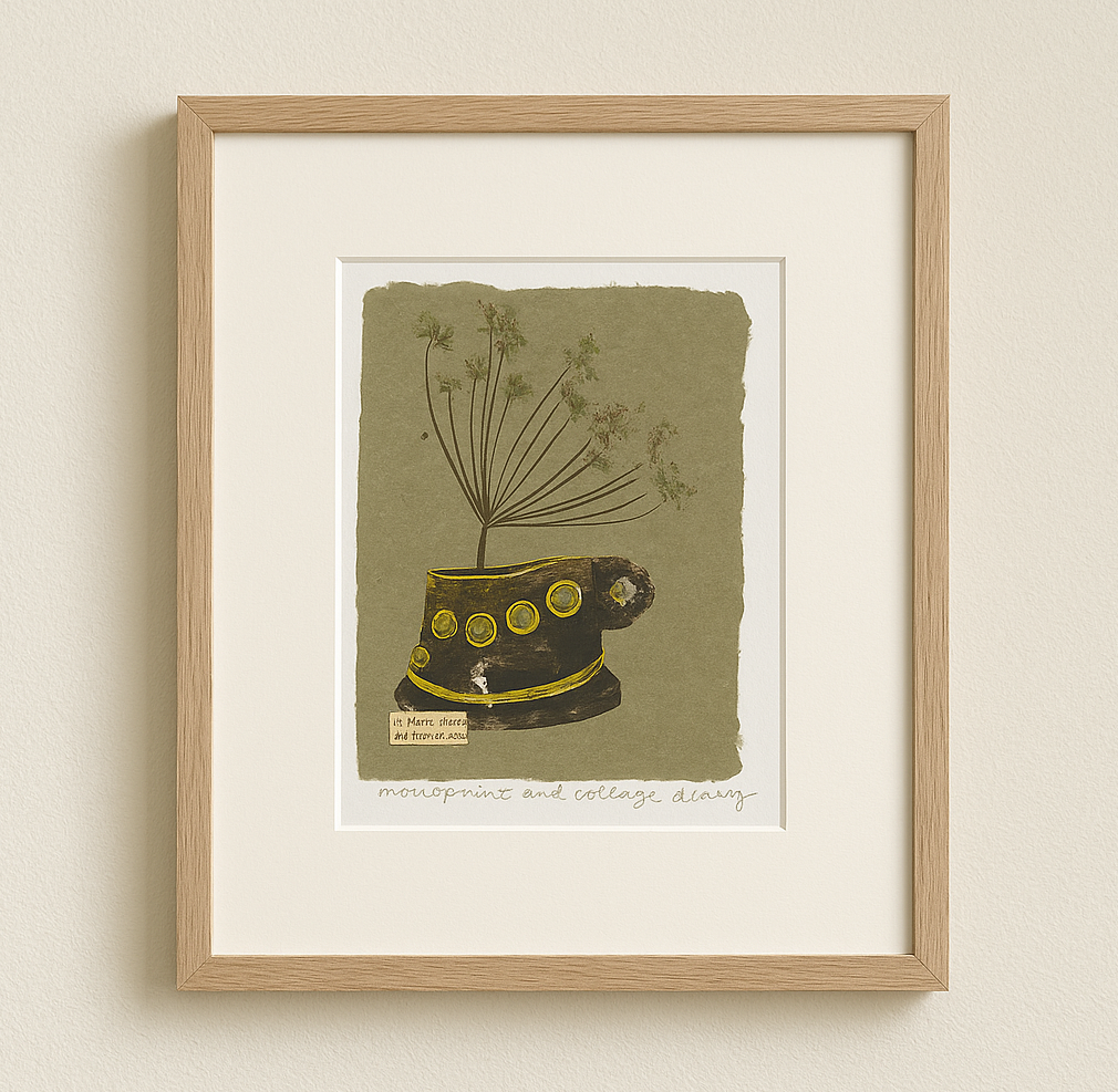 Diana Fitzpatrick - Monoprint and Collage Original Artwork (Unframed)