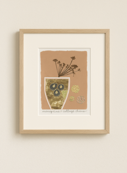 Diana Fitzpatrick - Monoprint and Collage Original Artwork (Unframed)