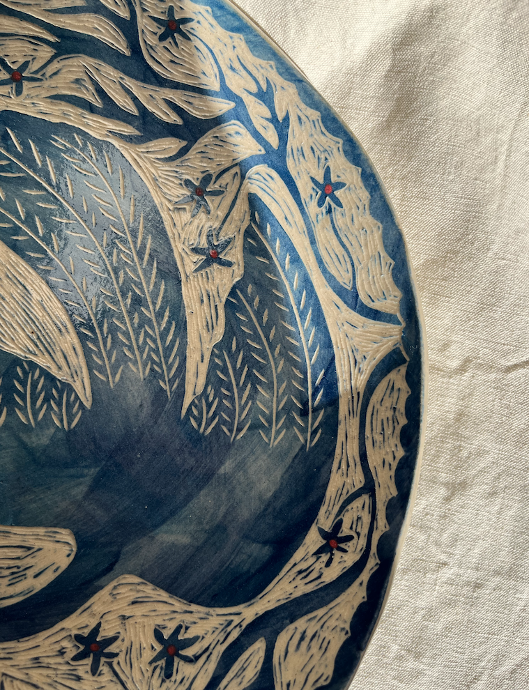 Louise Hick - Hand Illustrated Swan Plate