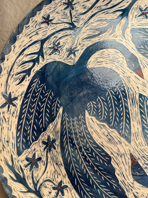 Louise Hick - Hand Illustrated Swan Plate