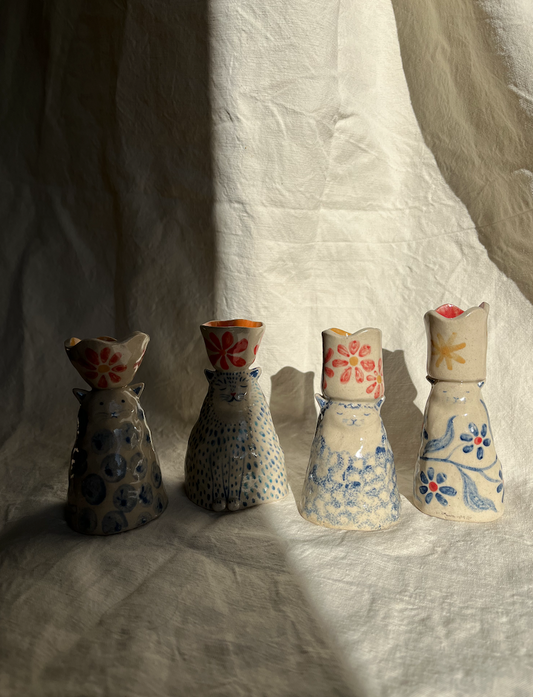 Louise Hick - Cat Candlestick