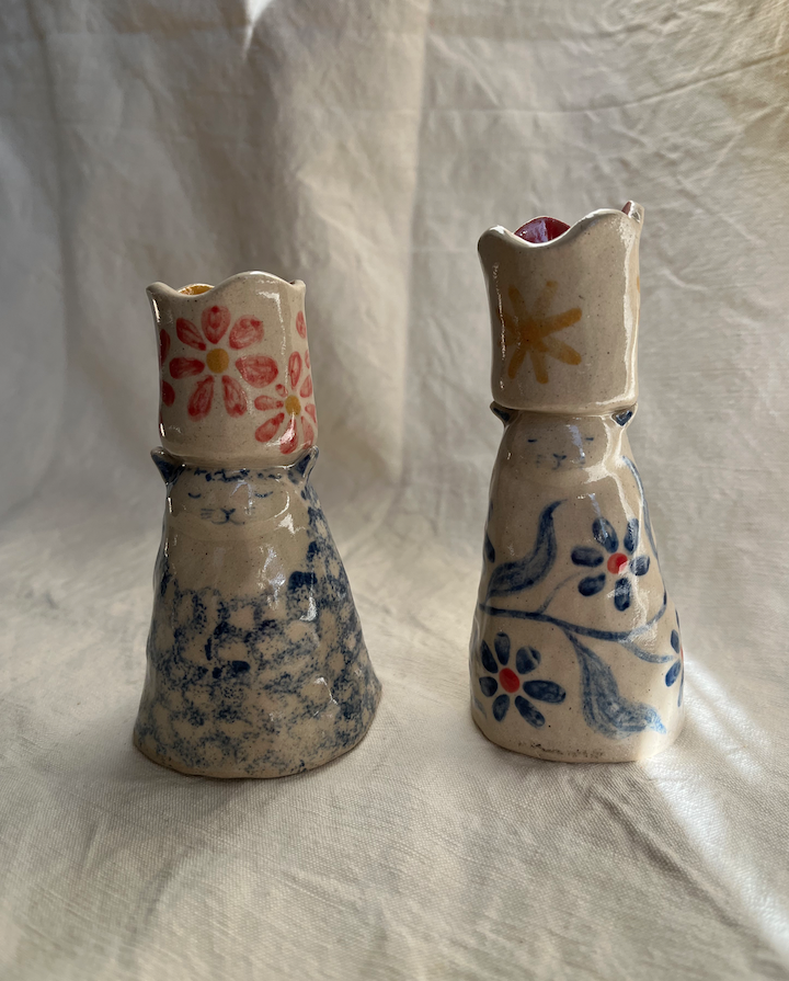 Louise Hick - Cat Candlestick