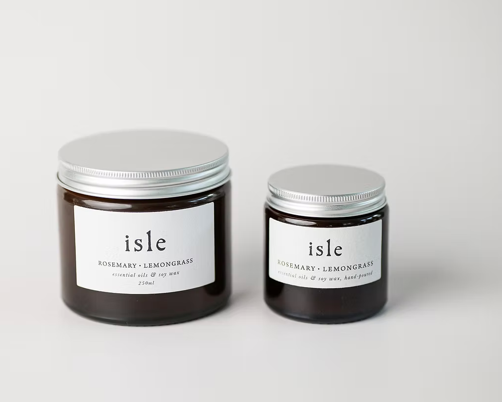Isle Scented Candle - Rosemary & Lemongrass