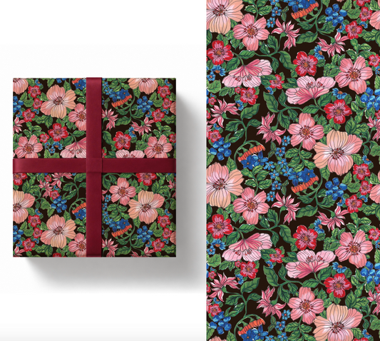 April 11 - Wrapping Paper Dark Based Floral