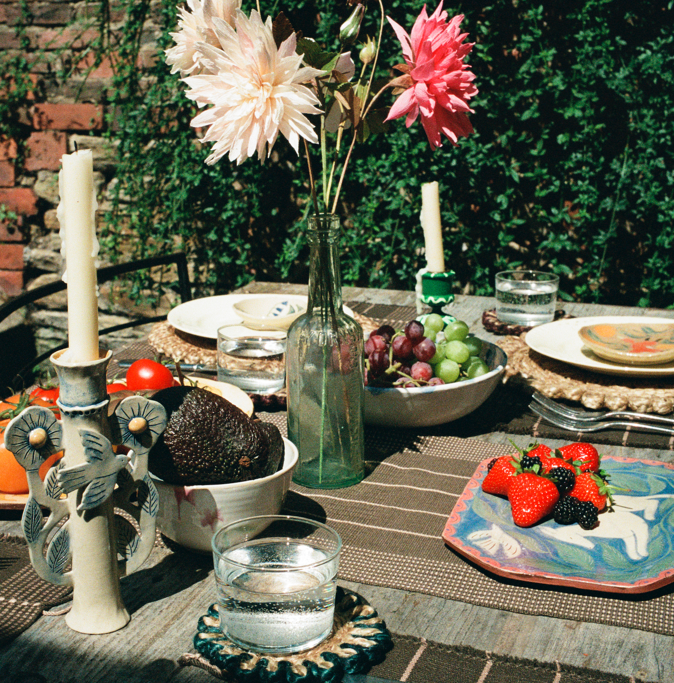Emily Conroy Ceramics - Decorative Orange Spot Peacock Bowl