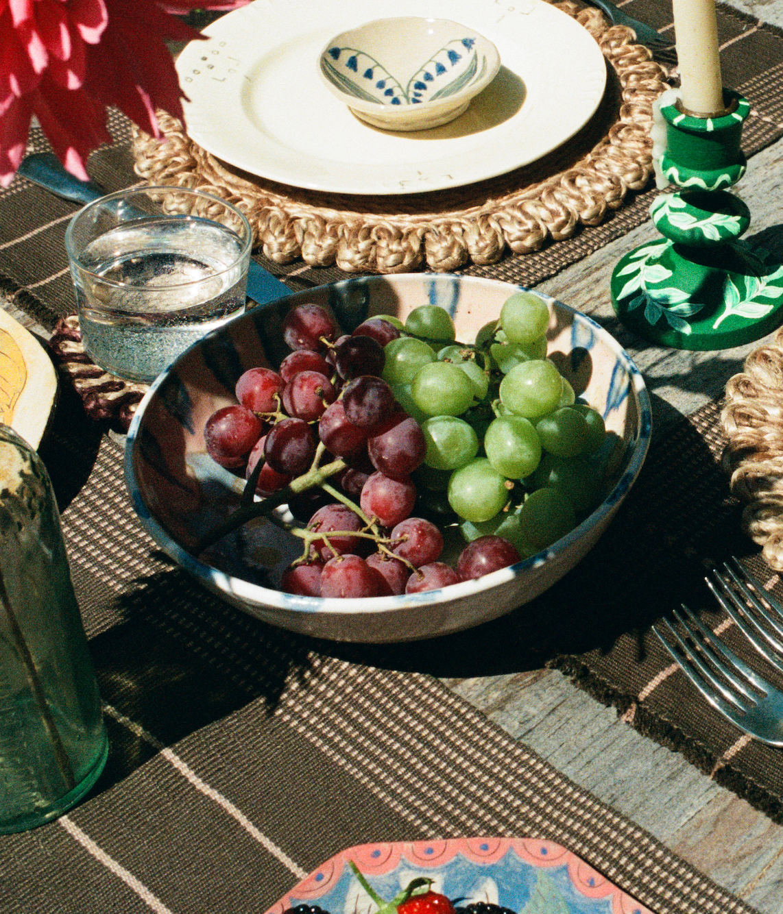 Emily Conroy Ceramics - Decorative Orange Spot Peacock Bowl
