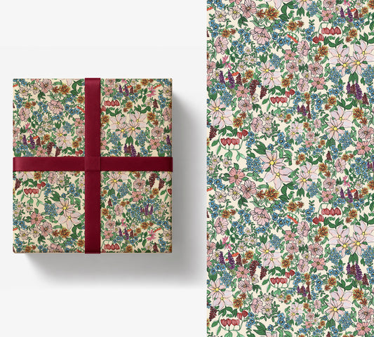 April 11 - Wrapping Paper Daisy & Dandelion Floral