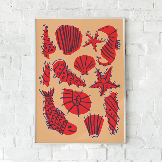 Lottie Hall, A3 Fine Art Print, Sea Life